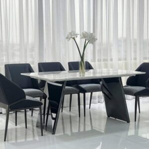 Bộ Bàn Ăn Mặt Đá 6 Ghế Hiện Đại – Sang Trọng & Tinh Tế Cho Mọi Không Gian