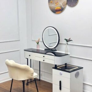 Bàn Trang Điểm Hiện Đại Mặt Kính Đen – Tối Giản Mà Tinh Tế