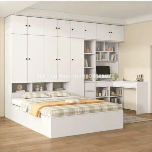 Tủ Giường Kết Hợp Bàn Học MDF Phủ Melamin Đa Năng