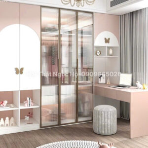 Tủ Quần Áo Kết Hợp Bàn Học MDF Phủ Melamin