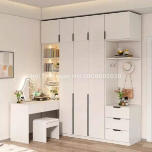 Tủ Quần Áo Kết Hợp Bàn Trang Điểm Hiện Đại, Tiện Nghi