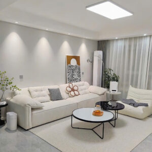 Sofa nỉ màu kem phong cách Hàn Quốc – Đơn giản, tinh tế, chuẩn thẩm mỹ hiện đại