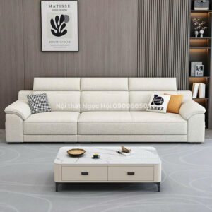Sofa vải màu kem êm ái – Thiết kế hiện đại, tinh tế cho không gian sang trọng