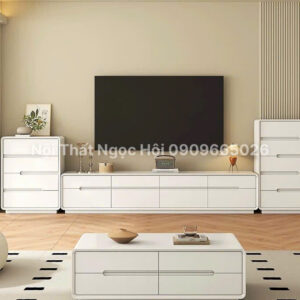 Bộ kệ tivi kết hợp tủ ngăn kéo hiện đại