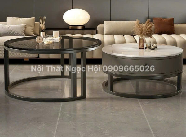 Bàn Trà 2 khung tròn BT001