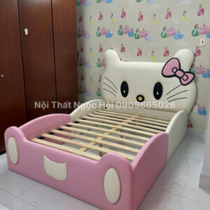 Giường Ngủ Hình Mèo Kitty Cho Bé Gái – Dễ Thương & An Toàn