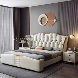 Giường Ngủ Bọc Da Tân Cổ Điển Cách Điệu – Đẳng Cấp Không Gian Sống