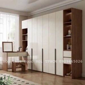 Tủ Quần Áo Kết Hợp Bàn Trang Điểm Gỗ Công Nghiệp – Phong Cách Hiện Đại, Đa Năng
