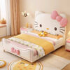 Giường Ngủ Hello Kitty Dễ Thương Cho Bé Gái – Màu Hồng Trắng Cực Xinh