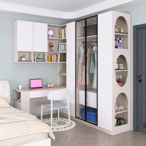 Tủ Quần Áo Hiện Đại Cho Trẻ Em Tích Hợp Bàn Học - Giải Pháp Nội Thất Tiện Nghi