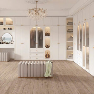 Tủ Quần Áo Màu Trắng Hiện Đại Cao Cấp – Thiết Kế Đa Năng Kèm Bàn Trang Điểm, Cửa Kính Sang Trọng