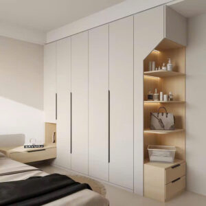Tủ quần áo hiện đại kèm kệ trang trí thông minh – Thiết kế tối ưu không gian sống