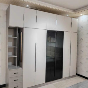 Tủ quần áo hiện đại  kèm kệ trang trí – Thiết kế sang trọng, lưu trữ tiện nghi