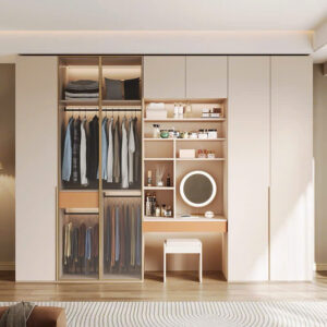 Tủ Quần Áo Hiện Đại Tích Hợp Bàn Trang Điểm - Phong Cách Sang Trọng