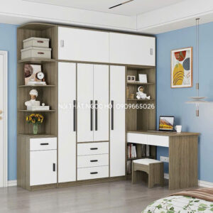 Tủ Quần Áo Kết Hợp Bàn Làm Việc Hiện Đại – Thiết Kế Đa Năng Tiết Kiệm Diện Tích
